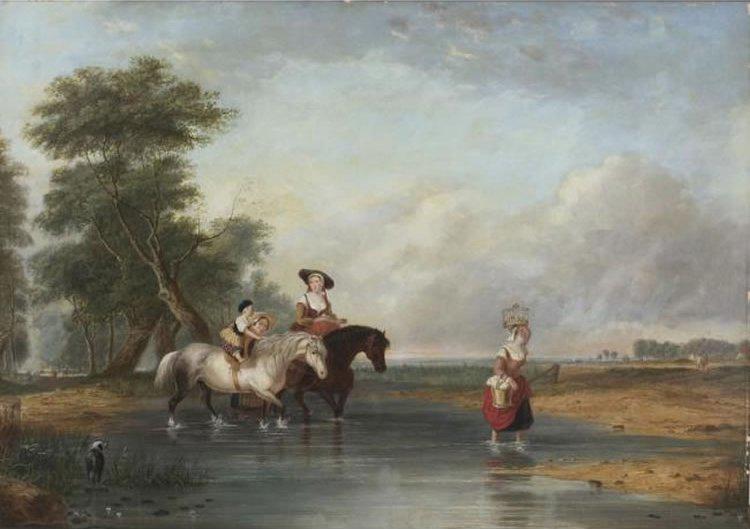 Cornelius Krieghoff Fording a River China oil painting art